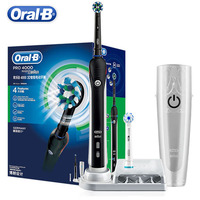 Oral B Pro4000 3D elektryczna soniczna szczoteczka do zębów moc akumulatorowa lampa LED inteligentny czasomierz wodoodporne miękkie włosie głęboko czyste higiena jamy ustnej 1